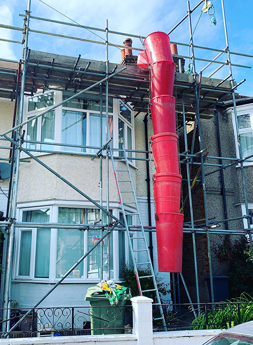 waste chute installed on a residential property